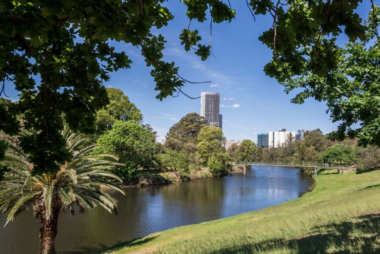 Parramatta river in the Parramatta Park, in the western suburb o