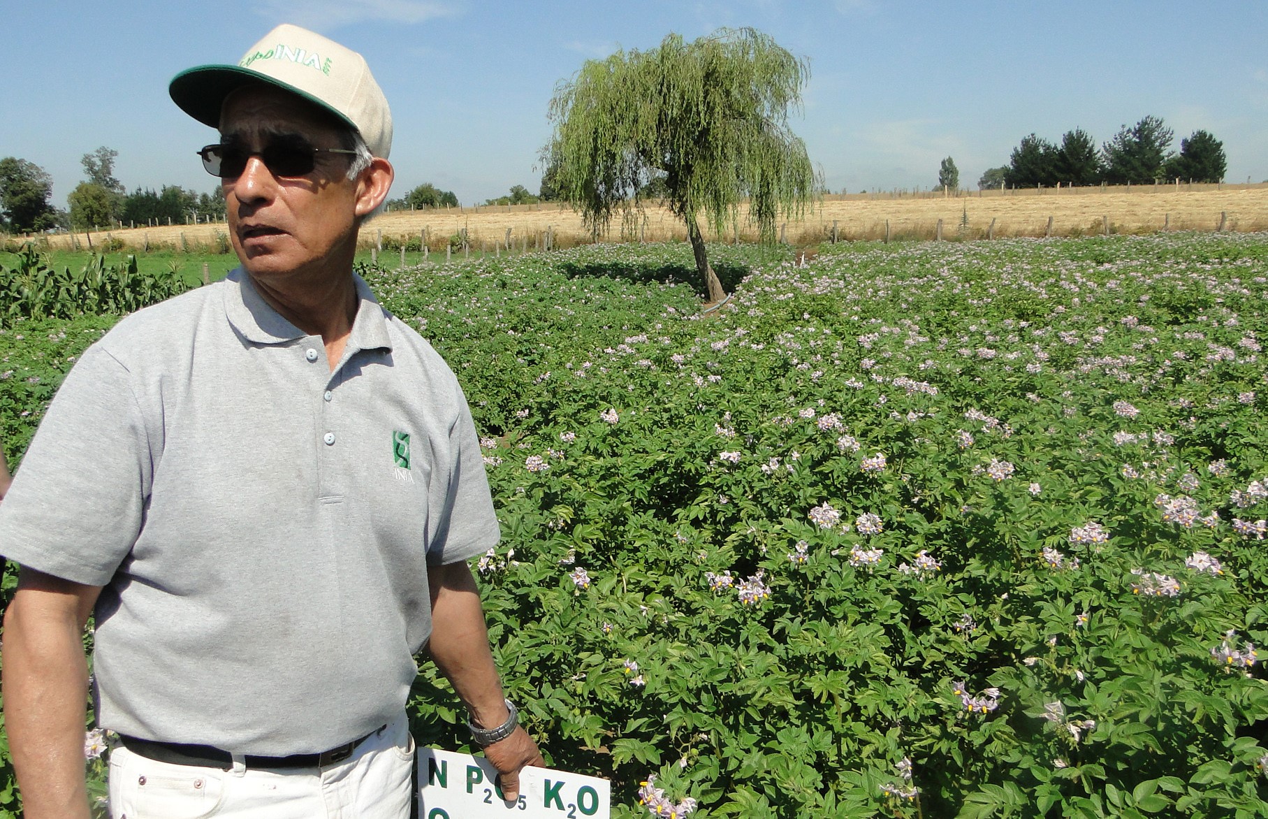 Dr. José Santos Rojas en el campo